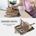 Samsung Galaxy A17 Caseme C30 Monitoiminen Lompakkokotelo - Ruskea