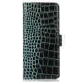 Samsung Galaxy A27 Crocodile Lompakkomallinen Nahkakotelo kanssa RFID - Vihreä