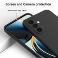 Samsung Galaxy A27 Nestemäinen silikonikotelo käsihihnalla - Musta