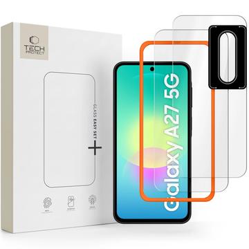 Samsung Galaxy A27 Tech-Protect Easy Set+ karkaistu suojalasi - 9H - 3 kpl.