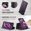 Samsung Galaxy A57 Caseme C49 2-in-1 irrotettava lompakkokotelo - MagSafe-yhteensopiva, RFID - violetti