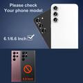 Samsung Galaxy S24 Hat Prince Glitter Kameralinssin Panssarilasi - 9H - Musta