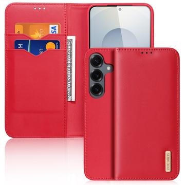 Samsung Galaxy S26 Dux Ducis Hivo Lompakkomallinen Nahkakotelo - Punainen