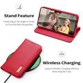 Samsung Galaxy S26 Dux Ducis Hivo Lompakkomallinen Nahkakotelo - Punainen