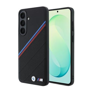Samsung Galaxy S26 FE BMW M Perforated Tricolor Stripe magneettikotelo - musta