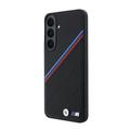 Samsung Galaxy S26 FE BMW M Perforated Tricolor Stripe magneettikotelo - musta