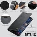Samsung Galaxy S26 FE Caseme 033 vasikka tekstuuri lompakko tapauksessa RFID-sulku - Musta