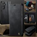 Samsung Galaxy S26 FE Caseme 033 vasikka tekstuuri lompakko tapauksessa RFID-sulku - Musta