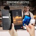 Samsung Galaxy S26 FE Caseme 033 vasikka tekstuuri lompakko tapauksessa RFID-sulku - Musta