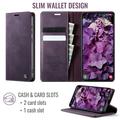 Samsung Galaxy S26 FE Caseme 033 vasikka tekstuuri lompakko tapauksessa RFID-sulku - violetti