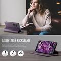 Samsung Galaxy S26 FE Caseme 033 vasikka tekstuuri lompakko tapauksessa RFID-sulku - violetti