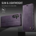 Samsung Galaxy S26 FE Caseme 033 vasikka tekstuuri lompakko tapauksessa RFID-sulku - violetti