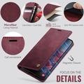 Samsung Galaxy S26 FE Caseme 033 vasikka tekstuuri lompakko tapauksessa RFID-sulku - punainen