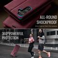 Samsung Galaxy S26 FE Caseme 033 vasikka tekstuuri lompakko tapauksessa RFID-sulku - punainen
