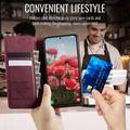 Samsung Galaxy S26 FE Caseme 033 vasikka tekstuuri lompakko tapauksessa RFID-sulku - punainen