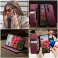 Samsung Galaxy S26 FE Caseme 033 vasikka tekstuuri lompakko tapauksessa RFID-sulku - punainen