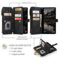 Samsung Galaxy S26 FE Caseme C30 Monitoiminen Lompakkokotelo - Musta