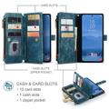 Samsung Galaxy S26 FE Caseme C30 Monitoiminen Lompakkokotelo - Sininen