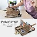 Samsung Galaxy S26 FE Caseme C30 Monitoiminen Lompakkokotelo - Ruskea
