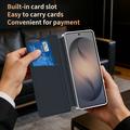 Samsung Galaxy S26 FE -kotelo, ruudullinen kuosi, Smart View -kääntökansi ja korttipaikka - ruskea