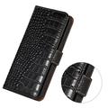 Samsung Galaxy S26 FE Crocodile Lompakkomallinen Nahkakotelo kanssa RFID - Musta
