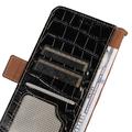 Samsung Galaxy S26 FE Crocodile Lompakkomallinen Nahkakotelo kanssa RFID - Musta