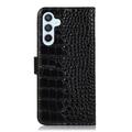 Samsung Galaxy S26 FE Crocodile Lompakkomallinen Nahkakotelo kanssa RFID - Musta