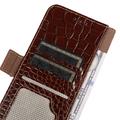 Samsung Galaxy S26 FE Crocodile Lompakkomallinen Nahkakotelo kanssa RFID - Ruskea