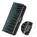 Samsung Galaxy S26 FE Crocodile Lompakkomallinen Nahkakotelo kanssa RFID - Vihreä