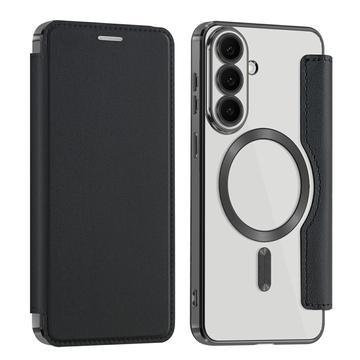 Samsung Galaxy S26 FE Käännä Kotelo Korttipaikalla - MagSafe-yhteensopiva - Musta