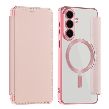 Samsung Galaxy S26 FE Käännä Kotelo Korttipaikalla - MagSafe-yhteensopiva - Pinkki