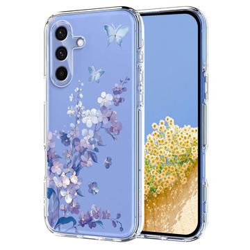 Samsung Galaxy S26 FE Kukkakuvioinen TPU-kotelo - violetti