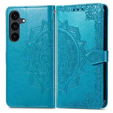 Samsung Galaxy S26 FE Mandala -lompakkokotelo rannehihnalla - Sininen