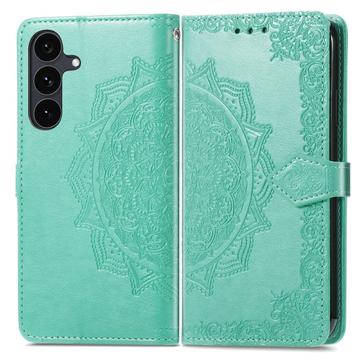 Samsung Galaxy S26 FE Mandala -lompakkokotelo rannehihnalla - mintunvihreä