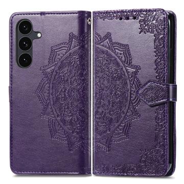 Samsung Galaxy S26 FE Mandala -lompakkokotelo rannekkeella - violetti