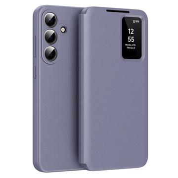 Samsung Galaxy S26 FE Smart Clear View Käännä kotelo korttipaikka - harmaa violetti