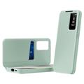 Samsung Galaxy S26 FE Smart Clear View Käännä kotelo korttipaikka - vaaleanvihreä