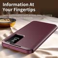 Samsung Galaxy S26 FE Smart Clear View Käännä kotelo korttipaikalla - viininpunainen