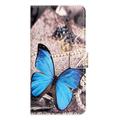 Samsung Galaxy S26 FE Style Series Lompakkokotelo - Sininen Perhoset