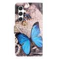 Samsung Galaxy S26 FE Style Series Lompakkokotelo - Sininen Perhoset