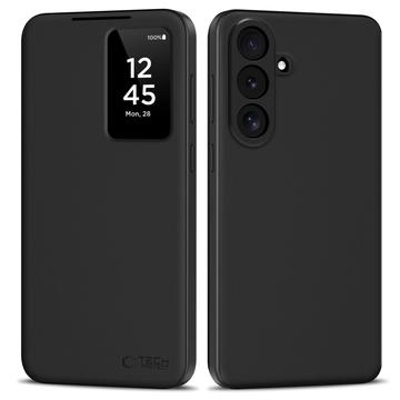 Samsung Galaxy S26 FE Tech-Protect Smart Clear View Käännä kotelo korttipaikalla - musta
