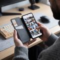 Samsung Galaxy S26 FE Tech-Protect Smart Clear View Käännä kotelo korttipaikalla - musta