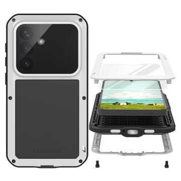 Samsung Galaxy S26 Love Mei Powerful hybridikotelo - Valkoinen