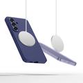 Samsung Galaxy S26 Tech-Protect Nestemäinen silikonikotelo - MagSafe-yhteensopiva - Kobolttivioletti