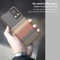 Samsung Galaxy S26 Ultra -kotelo, ruudullinen kuosi, Smart View -kääntökansi ja korttipaikka - ruskea