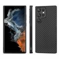 Samsung Galaxy S26 Ultra -premium-suojakotelo, hiilikuituinen pinta - musta