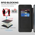 Samsung Galaxy S26 Ultra Tyylikäs magneettinen läppäkotelo RFID-korttipaikoilla - musta