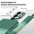 Samsung Galaxy S26 Ultra Tyylikäs magneettinen läppäkotelo RFID-korttipaikoilla - mustanvihreä