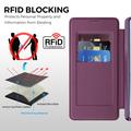 Samsung Galaxy S26 Ultra Tyylikäs magneettinen läppäkotelo RFID-korttipaikoilla - violetti