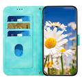 Samsung Galaxy S27 Floral lompakkokotelo korttipaikoilla - vihreä